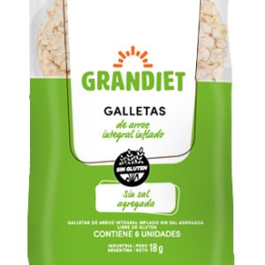 GALLETA ARROZ SIN SAL X 6 UN GRANDIET