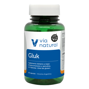 GLUK GLUCOMANANO + SPIRULINA 60 CAPS VIA NATURAL